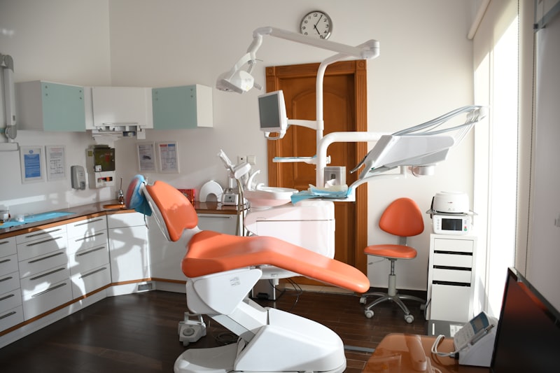 Dentist explaining dental X-ray to a patient